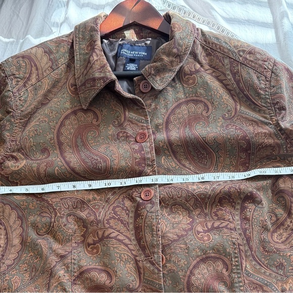 🧥 Jones New York Signature Woman Paisley Blazer Jacket - Size 2X - Picture 8 of 11